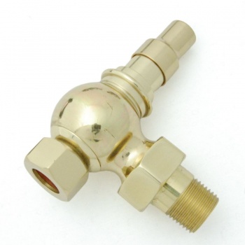 Amberley TRV Cast Iron Radiator Valve - Polished Brass